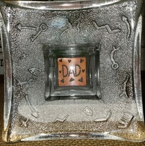 Orrefors Kosta Boda Domino "Dad" Dish